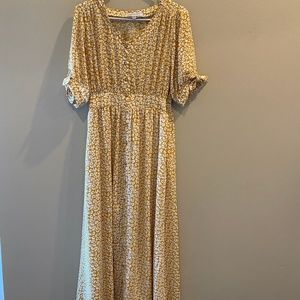 Yellow Floral Maxi Dress